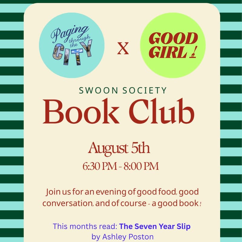 Cover Image for Swoon Society- Book Club and Cooking Class!