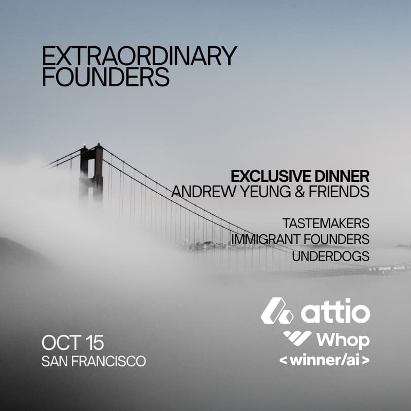 Cover Image for Extraordinary Founders Dinner (hosted by Andrew Yeung)