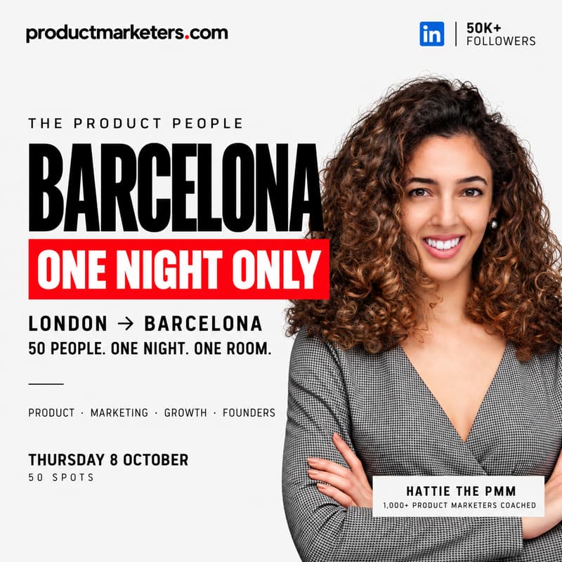 Cover Image for THE PRODUCT PEOPLE: BARCELONA 🇪🇸 One Night Only w/ Hattie the PMM