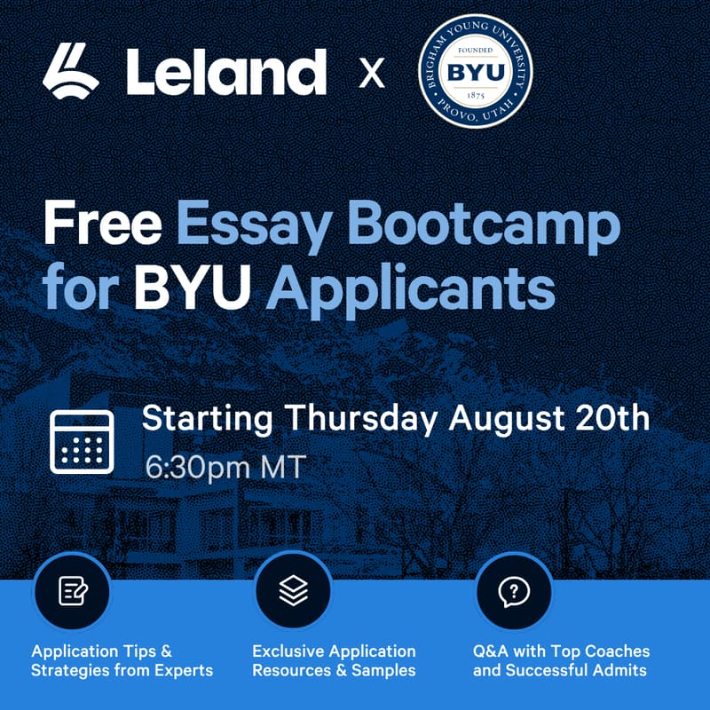 Cover Image for Free Essay Bootcamp for BYU Applicants