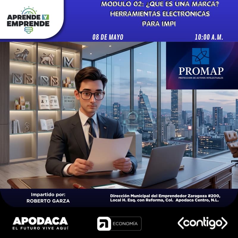 Cover Image for MÓDULO 02: ¿QUÉ ES UNA MARCA? HERRAMIENTAS ELECTRÓNICAS PARA IMPI (PRESENCIAL)