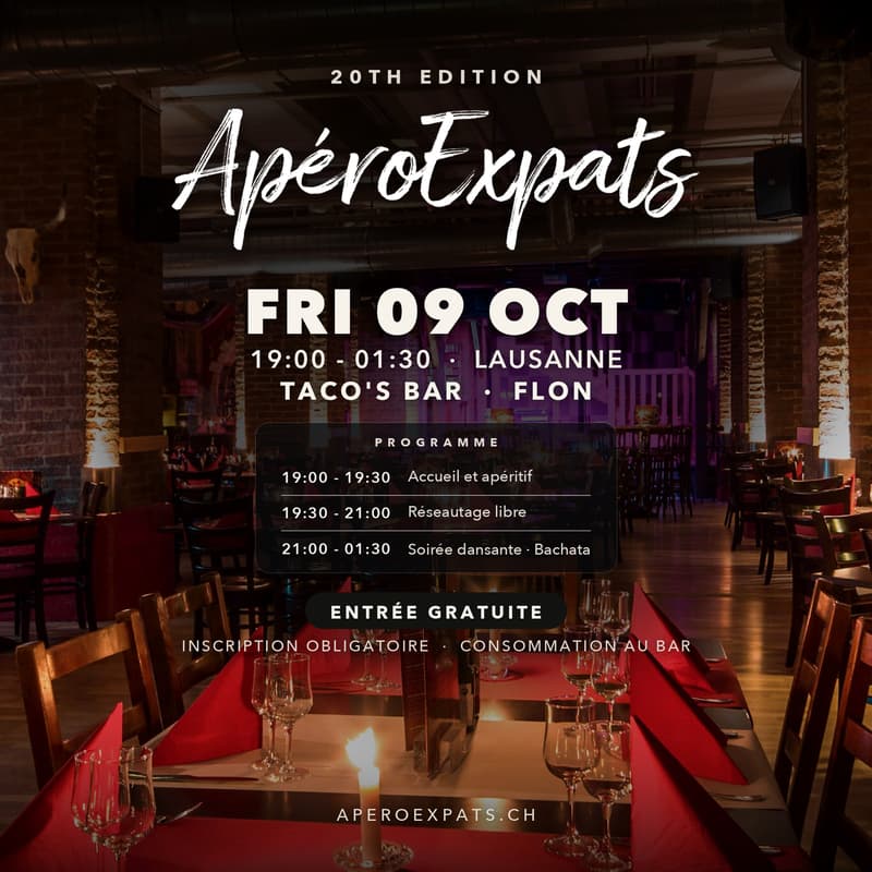 Cover Image for ApéroExpats · 20th Edition (Lausanne)