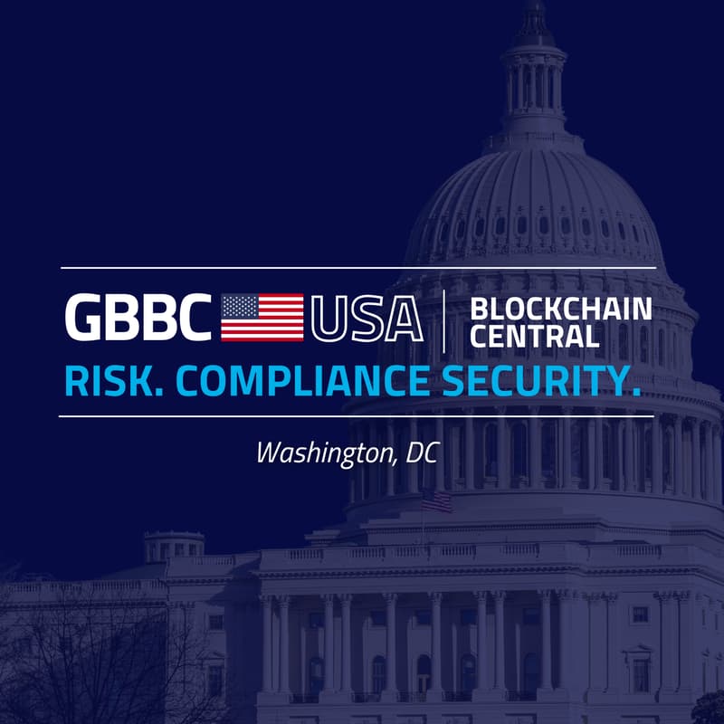 Cover Image for GBBC USA's Blockchain Central on Risk. Compliance. Security.