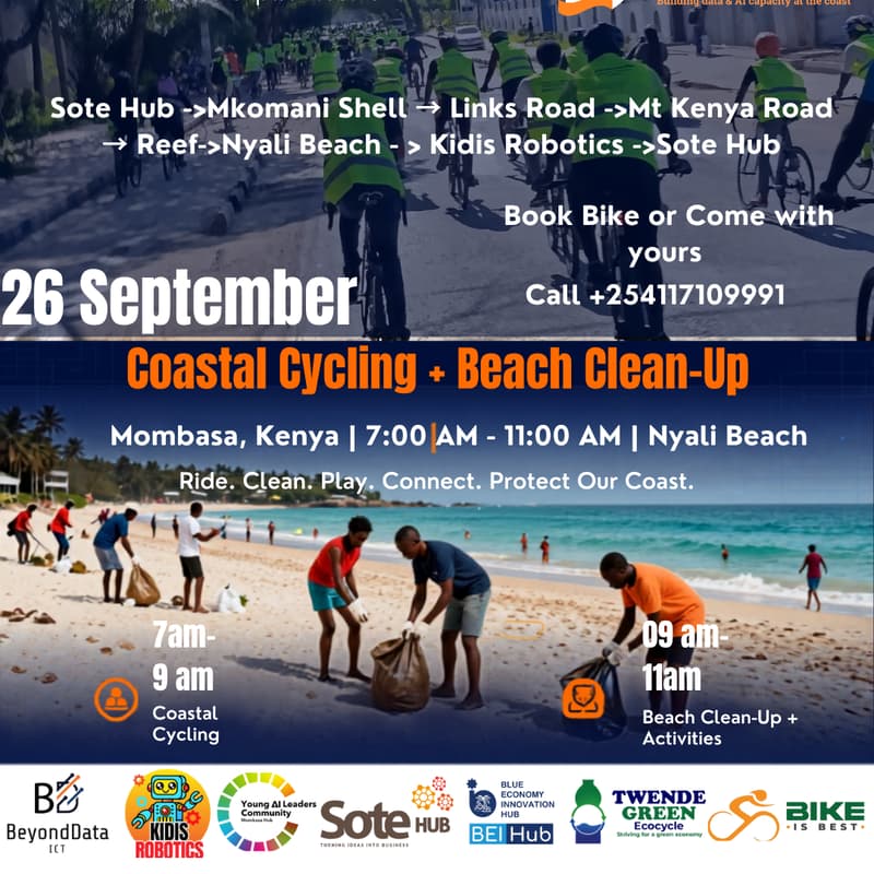 Cover Image for DATATHON PWANI 2026 COASTAL CYCLING & BEACH CLEAN-UP DAY