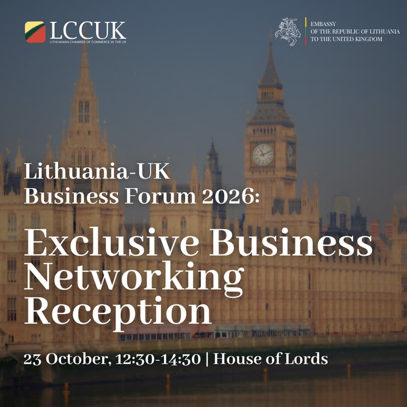 Cover Image for Lithuania-UK Business Forum 2026: Exclusive Business Networking Reception