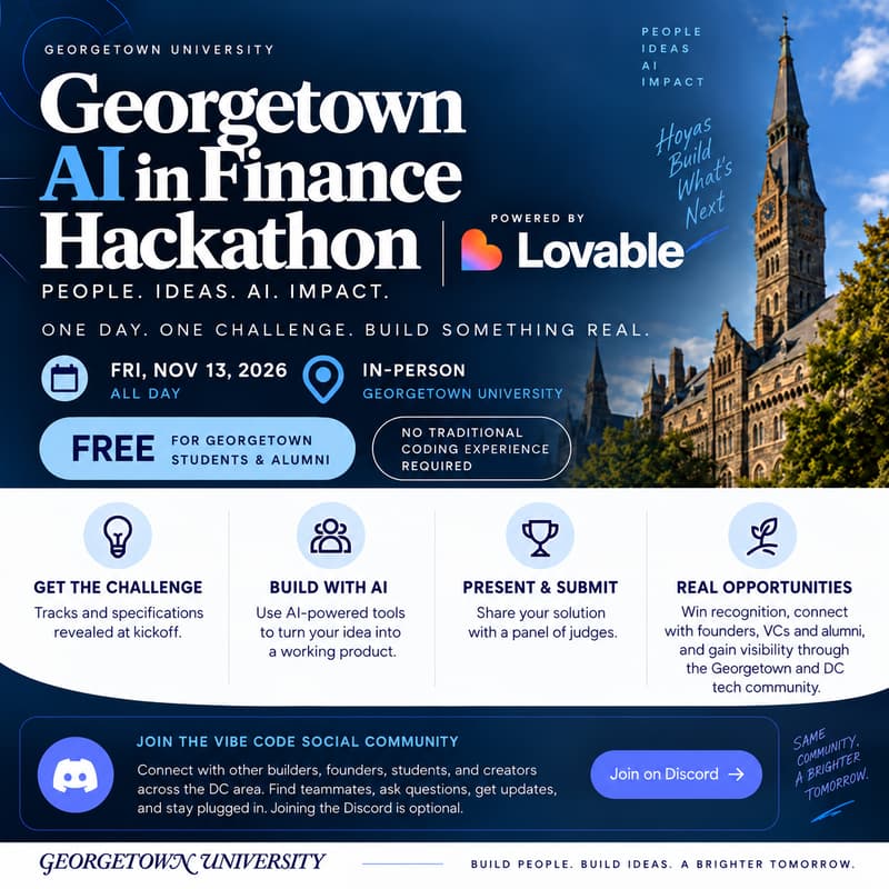 Cover Image for Georgetown AI in Finance Hackathon