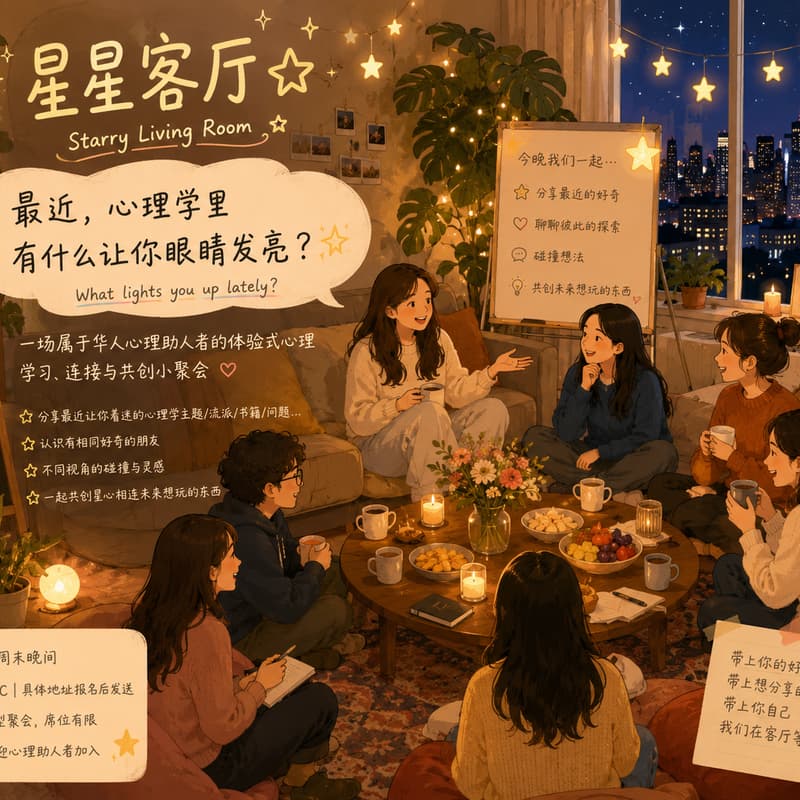 Cover Image for 🛋️ 星心日落客厅|最近,心理学里有什么让你眼睛发亮?✨