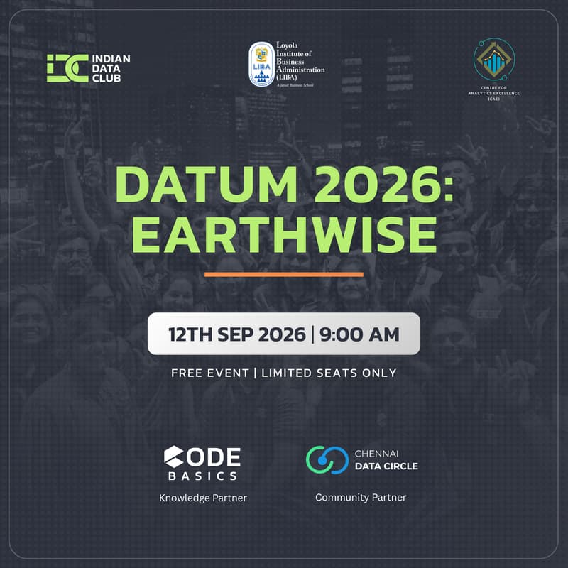 Cover Image for DATUM 2026: EARTHWISE: Organized by the Centre for Analytics Excellence (CAE)-LIBA