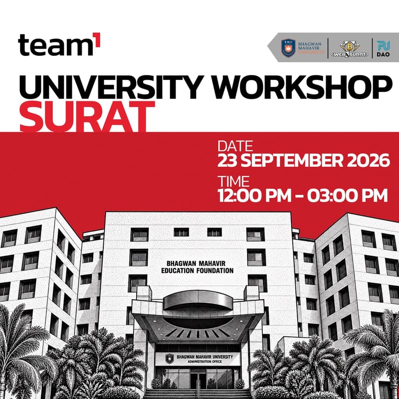 Cover Image for Team1 University Workshop - Bhagwan Mahavir University, Surat