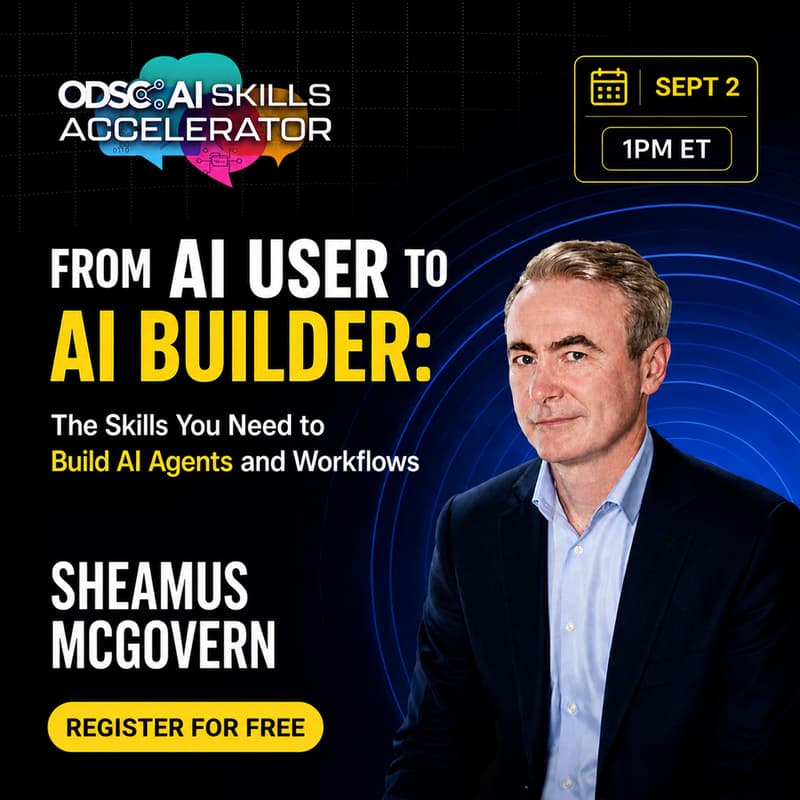 Cover Image for Webinar "From AI User to AI Builder: The Skills You Need to Build AI Agents and Workflows"
