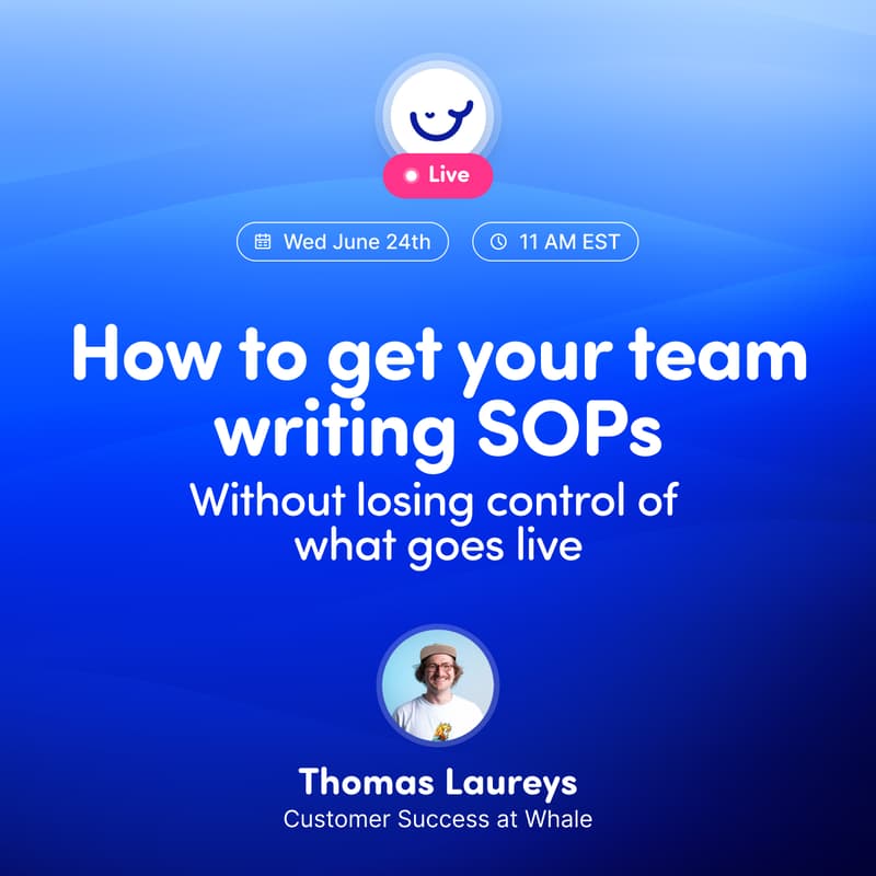 Cover Image for How to get your team writing SOPs, without losing control of what goes live