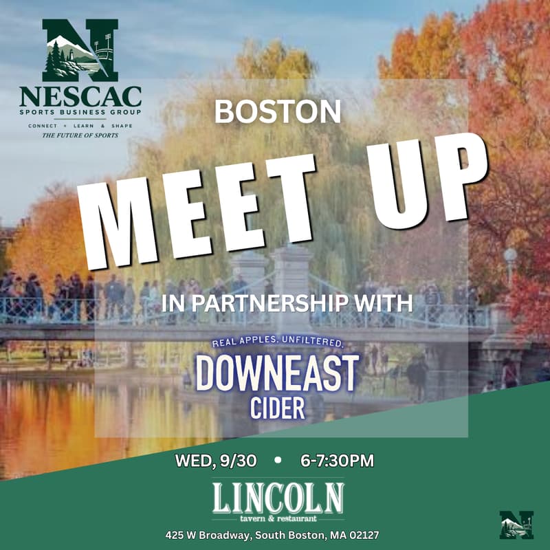 Cover Image for NESCAC SBG Boston Fall Happy Hour Sponsored By Downeast Cider