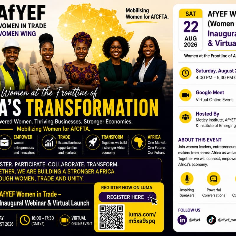 Cover Image for AfYEF Women Wing (AfYEF Women in Trade) β Inaugural Webinar