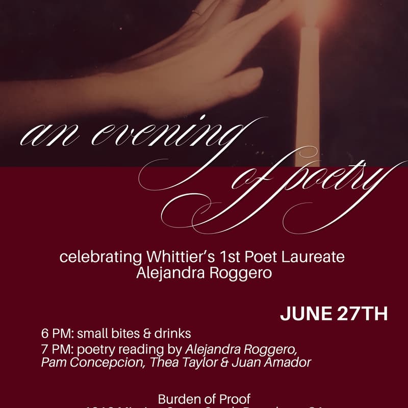 Cover Image for An Evening of Poetry: Celebrating Whittier's 1st Poet Laureate