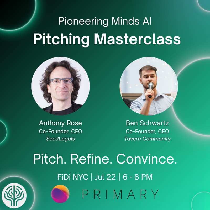 Cover Image for Pioneering Minds AI: Pitching Masterclass II