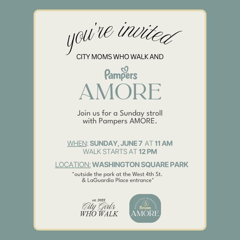 Cover Image for City Moms Who Walk and Pampers AMORE Walk