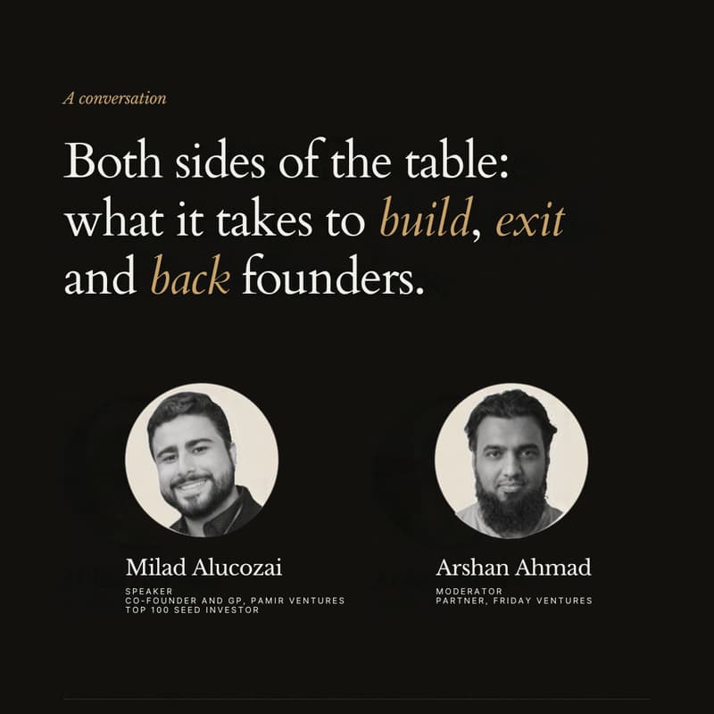 Cover Image for Both sides of the table: what it takes to build, exit and back founders.