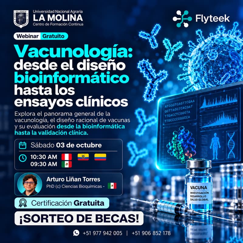 Cover Image for Webinar: Vacunologia: desde el diseño bioinformático hasta los ensayos clínicos