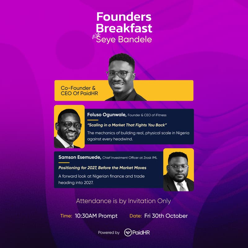 Cover Image for Founders Breakfast Vol. II with Seye Bandele