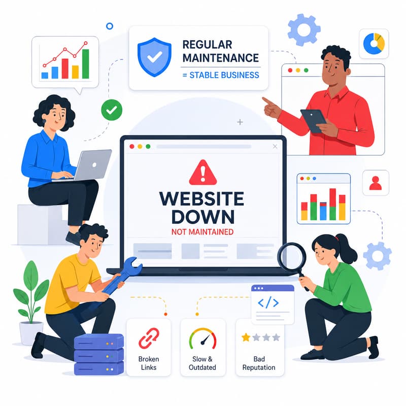 Cover Image for What Happens When Nobody Maintains Your Business Website ?