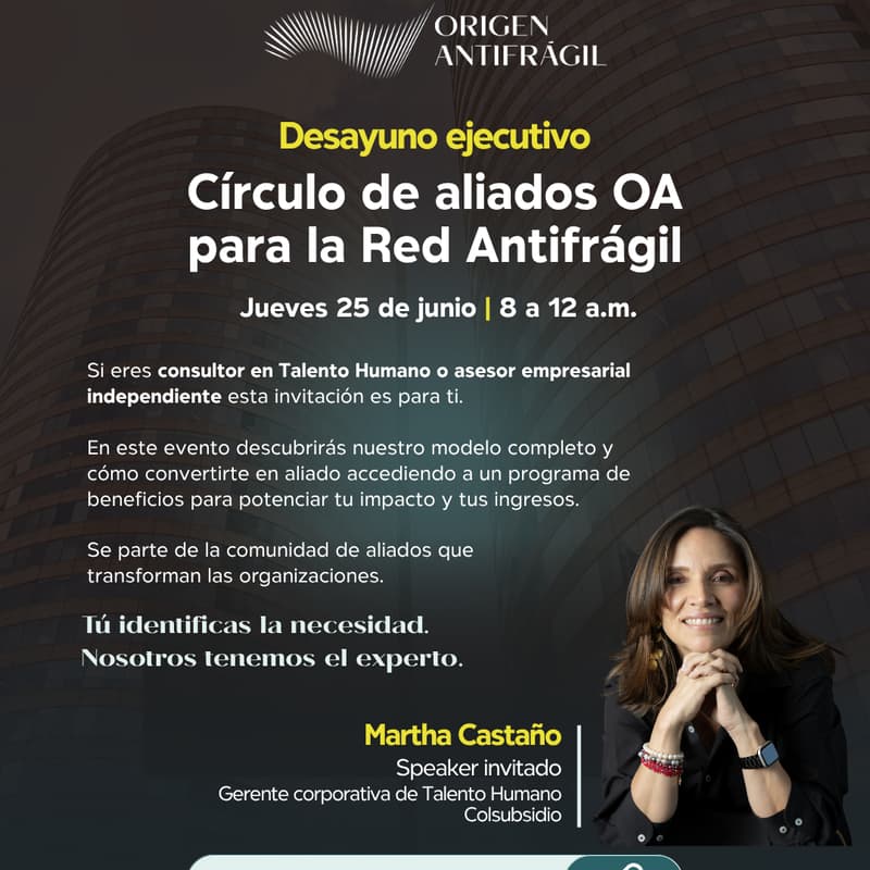 Cover Image for Desayuno ejecutivo: Círculo de aliados OA para la Red Antifrágil
