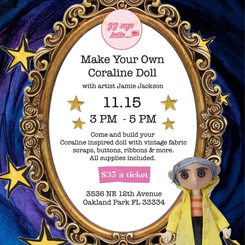 Cover Image for Make Your Own Coraline Doll Event #4
