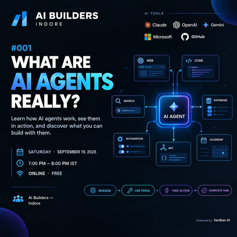 Cover Image for AI Builders #001 — What Are AI Agents Really?