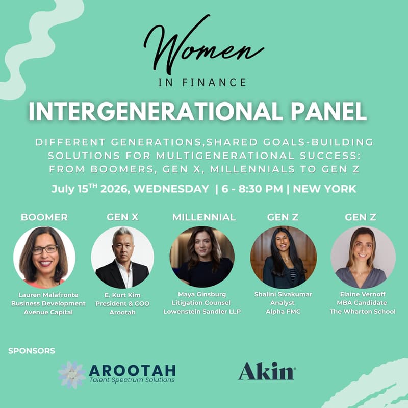 Cover Image for Women in Finance Group: Intergenerational panel discussion