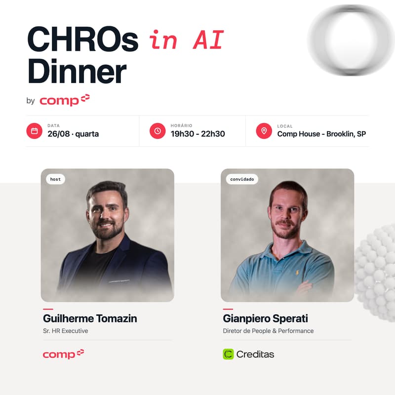 Cover Image for CHROs in AI dinner | Gianpiero Sperati (Creditas) | 26 de Agosto