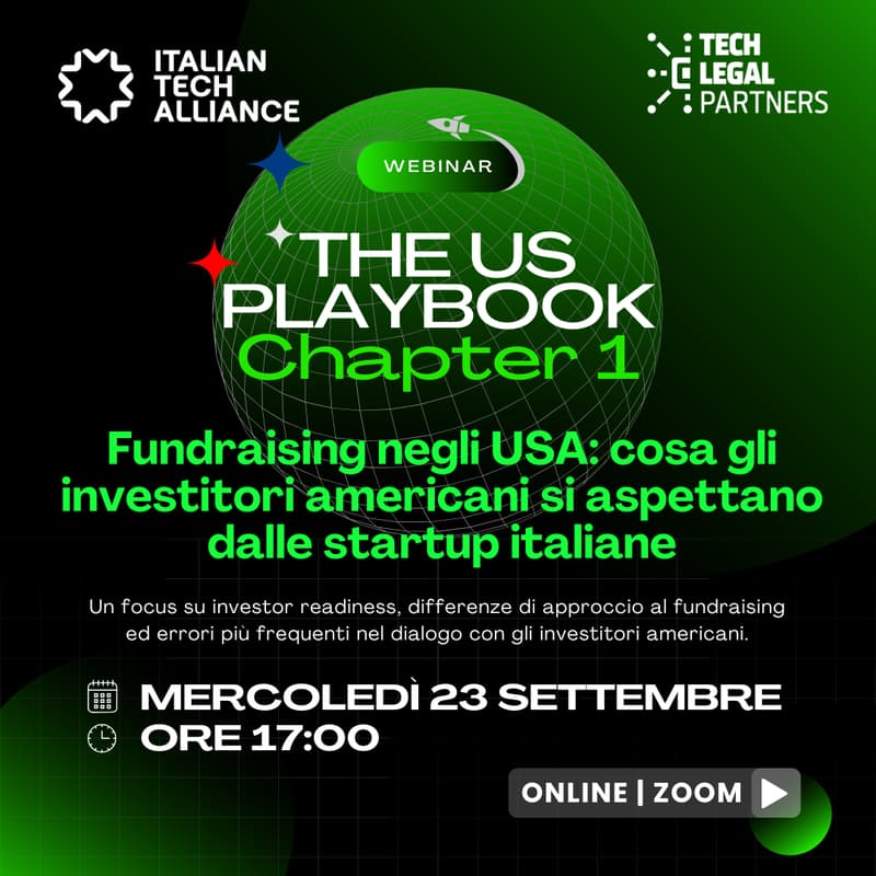 Cover Image for THE US PLAYBOOK, Chapter 1 | Fundraising negli USA: cosa gli investitori americani si aspettano dalle startup italiane