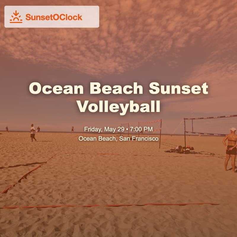Cover Image for Ocean Beach Sunset Volleyball 🏐 🌅