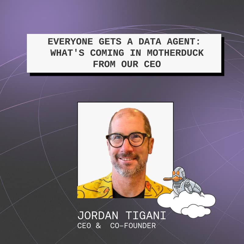 Cover Image for Everyone gets a data agent: What's coming in MotherDuck from our CEO