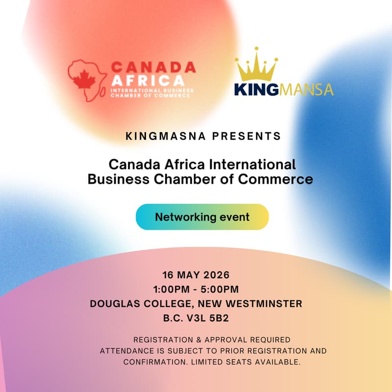 Cover Image for Canada Africa International Business Chamber of Commerce Networking event