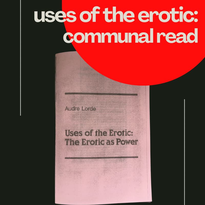 Cover Image for uses of the erotic: communal read