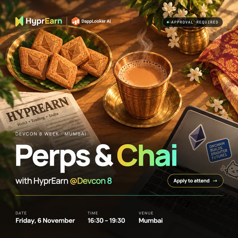 Cover Image for Perps & Chai with HyprEarn @Devcon 8