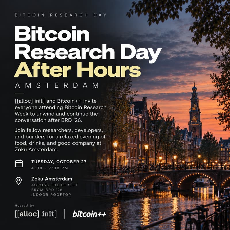 Cover Image for Bitcoin Research Day After Hours - Amsterdam