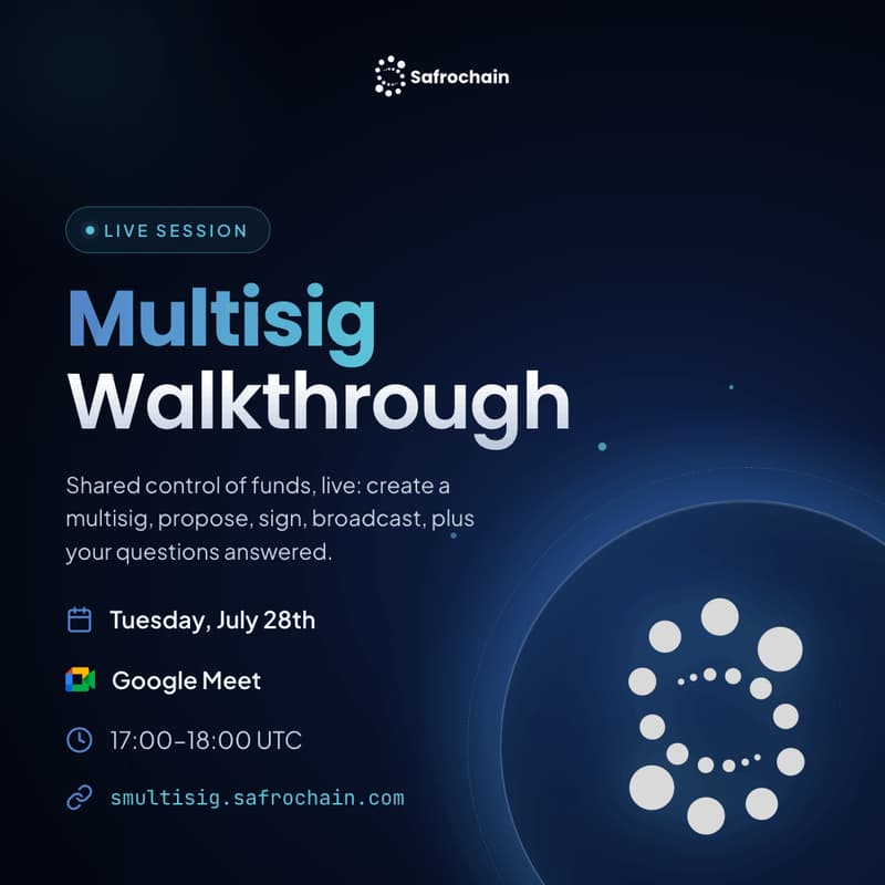 Cover Image for Safrochain Multisig Walkthrough