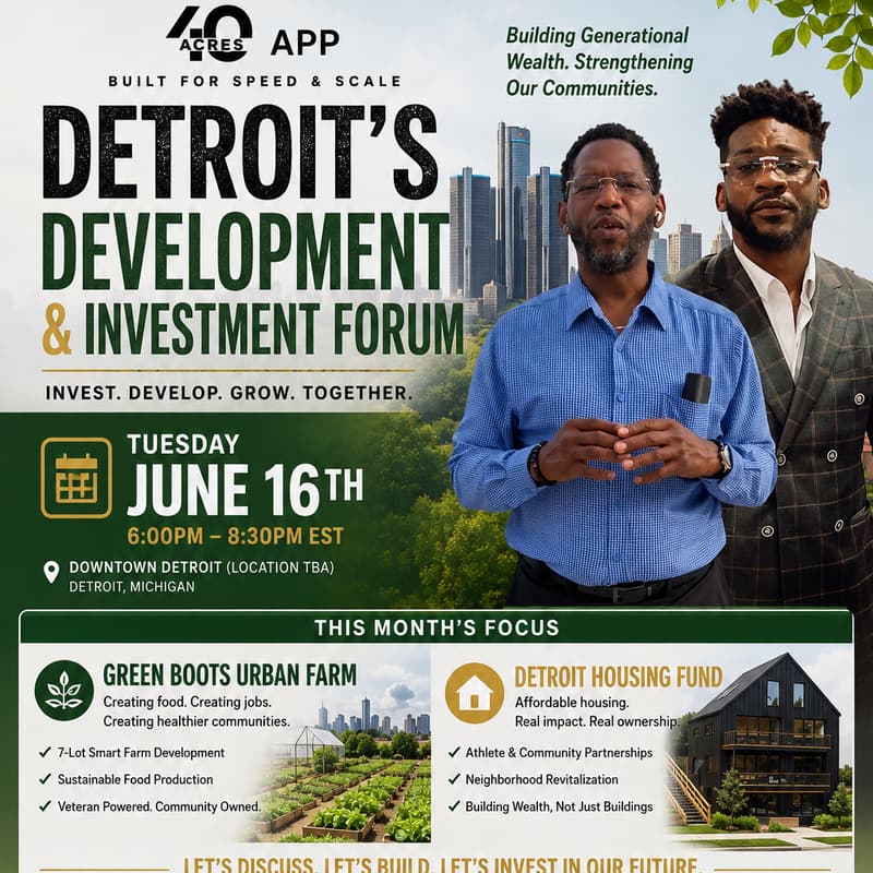 Cover Image for 40 Acres App - Detroit Development & Investment Forum