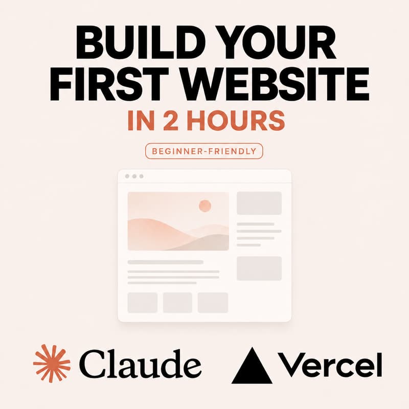Cover Image for Build your first website in 2 Hours with Claude & Vercel (Beginner friendly)