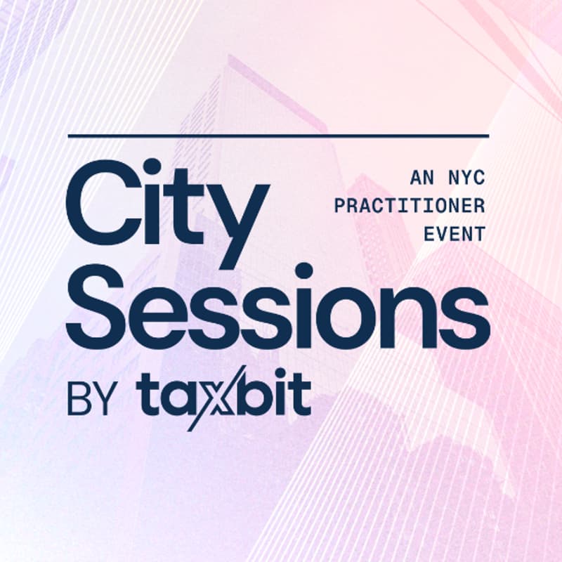 Cover Image for City Sessions by Taxbit - An NYC Practitioner Event