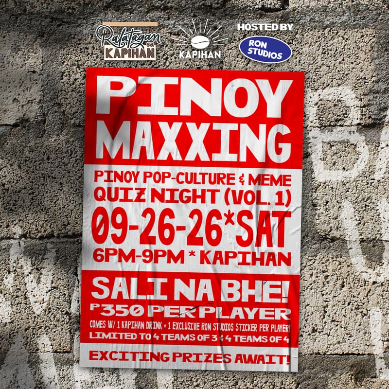 Cover Image for PINOYMAXXING: Pinoy Pop-Culture & Meme Quiz Night (Vol. 1)