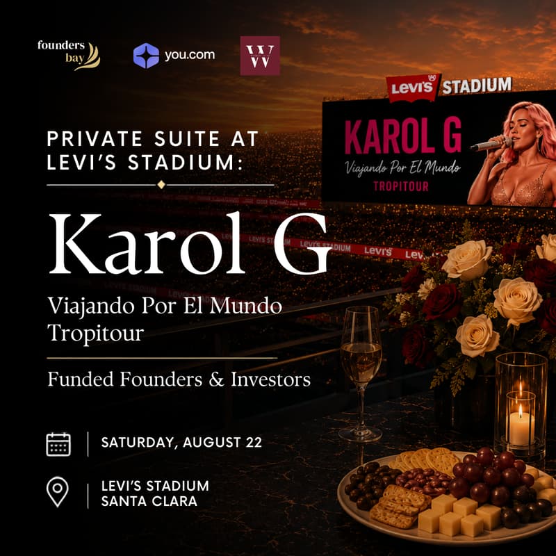Cover Image for PRIVATE SUITE AT LEVI’S STADIUM: Karol G | Viajando Por El Mundo Tropitour | Funded Founders & Investors