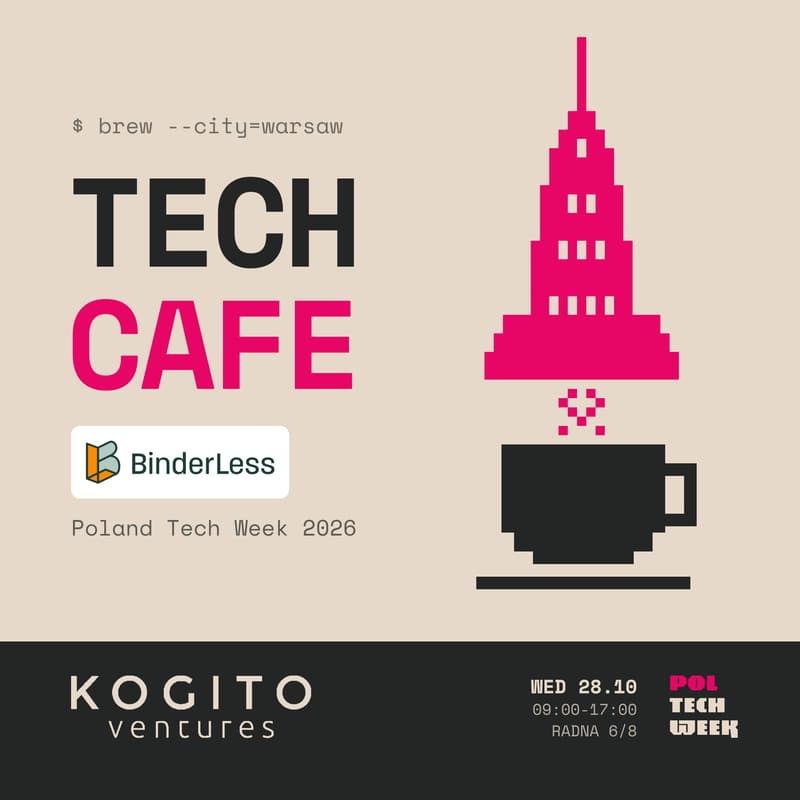 Cover Image for Clone Me If You Can - AI SaaS: co pozostanie przewagą konkurencyjną, gdy każdy potrafi zbudować aplikację? | BinderLess @ Kogito Tech Cafe