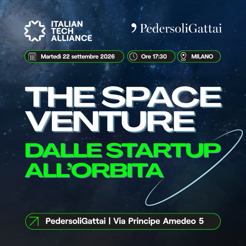 Cover Image for The Space Venture. Dalle Startup all’Orbita - PedersoliGattai & Italian Tech Alliance
