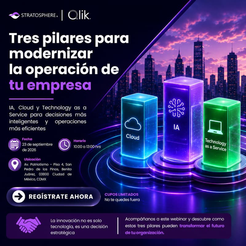 Cover Image for Tres pilares para modernizar la operación con Stratosphere y Qlik