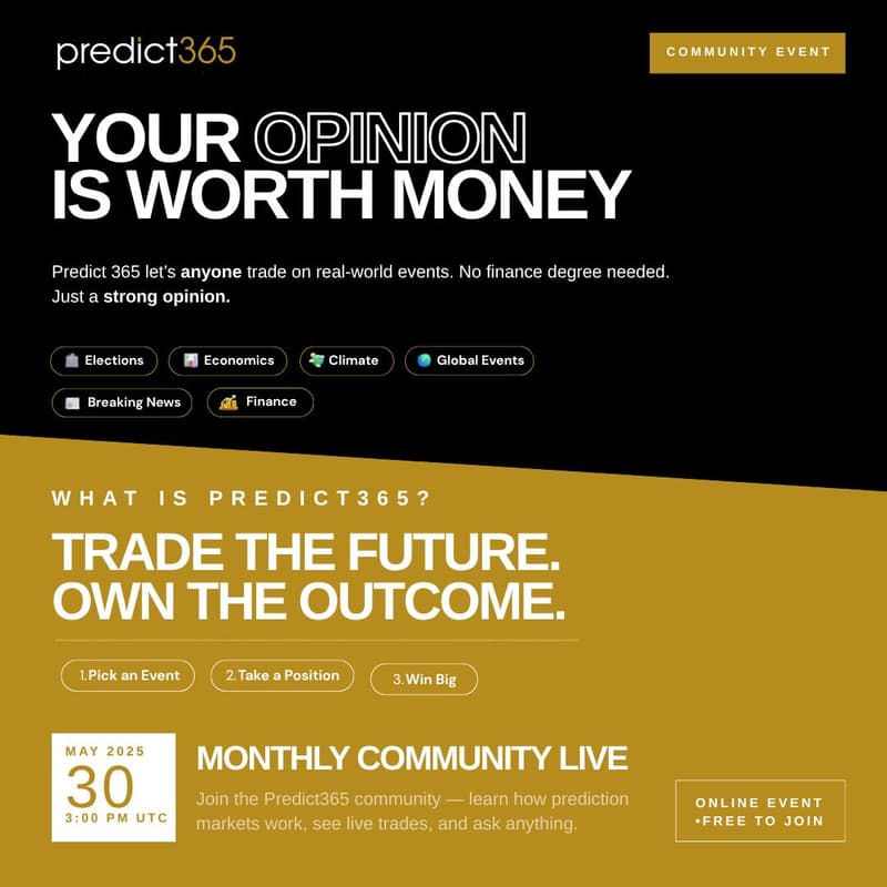 Cover Image for Predict365 Summit:The Future of Prediction Markets