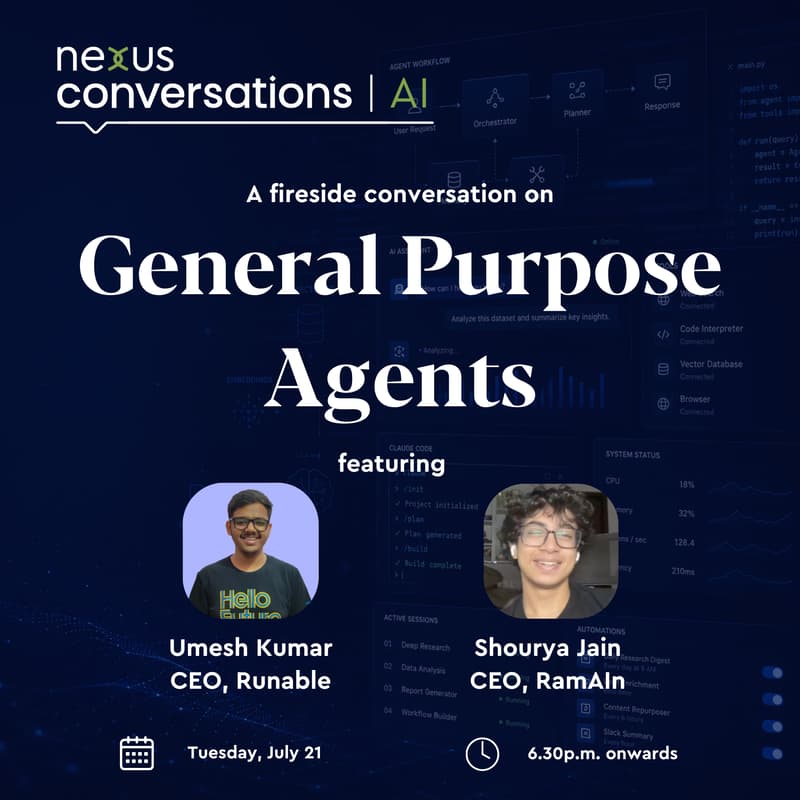Cover Image for AI Tuesdays: Fireside on General Purpose Agents