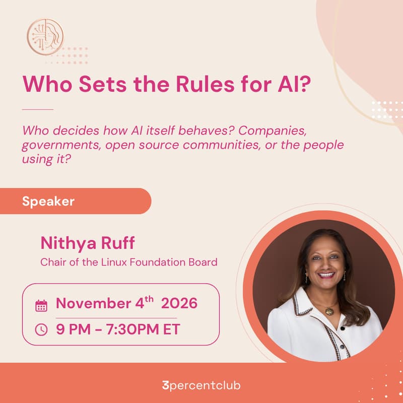 Cover Image for Who Sets the Rules for AI? A Conversation with Nithya Ruff