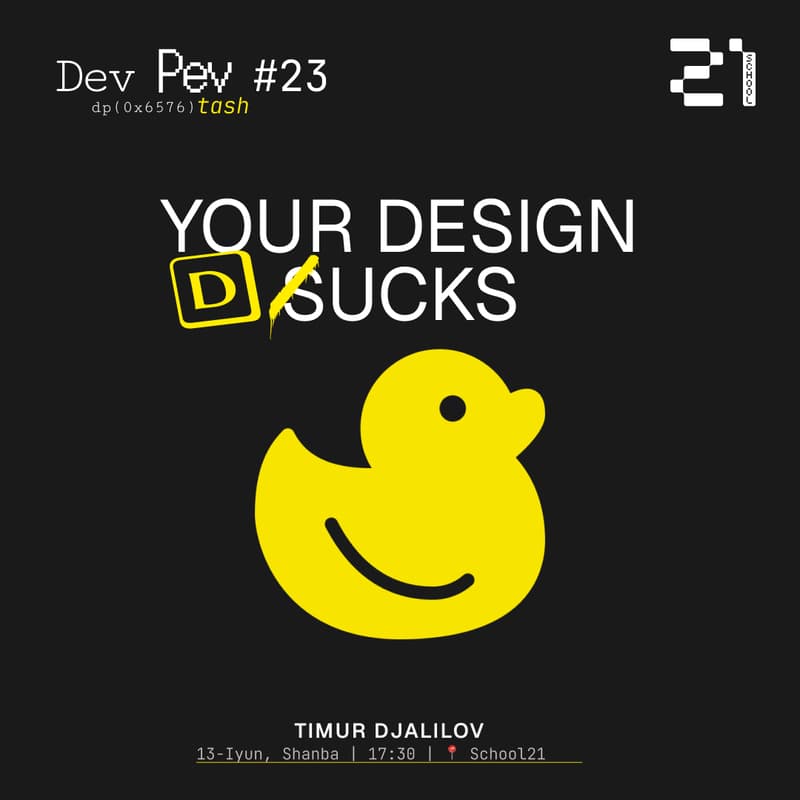 Cover Image for DevPev meetup #23 — Your Design Sucks