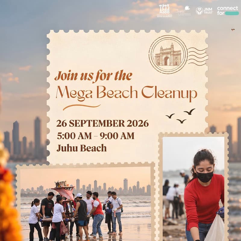 Cover Image for Mega Beach Cleanup @Juhu Beach